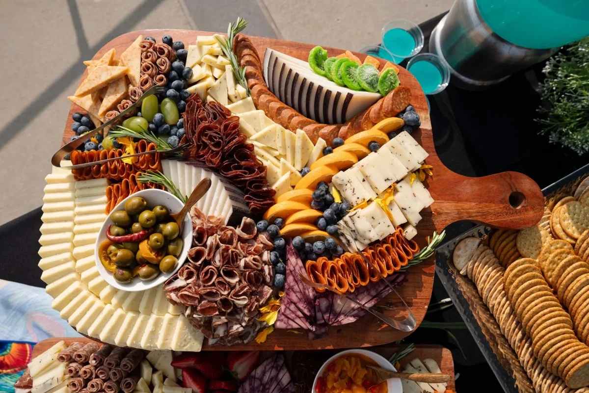 A charcuterie board