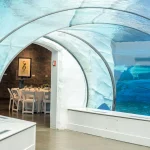 Polar bar venue in tunnel under the water