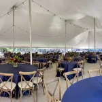 String light in an enclosed venue space