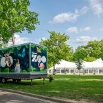 A tent on a sunny day